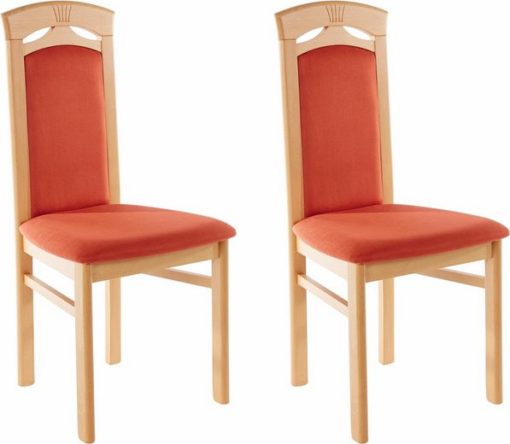 Klasyczne, tapicerowane krzesła - zestaw 2 sztuki