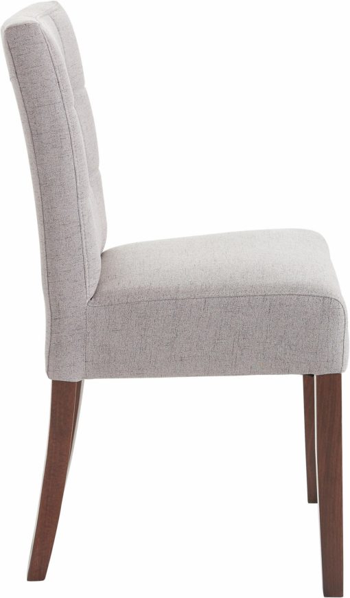 Eleganckie, tapicerowane krzesła, szare – zestaw 2 sztuki