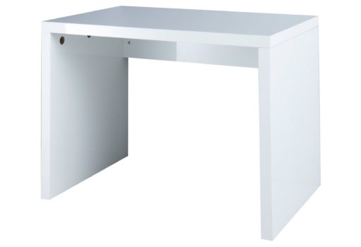 Minimalistyczne biurko, biały połysk