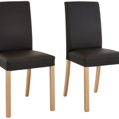 Gustowne, proste krzesła - 6 sztuk, brązowe
