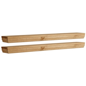 Zestaw dwóch dekoracyjnych półek, olejowanych