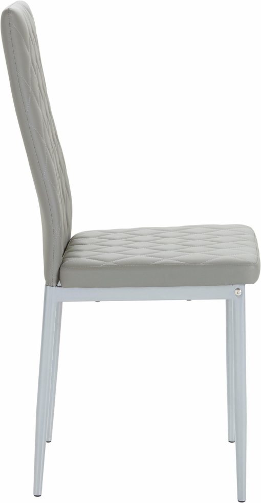 Nowoczesne, szare krzesła na metalowej ramie - 2 sztuki