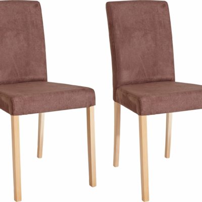 Dwa brązowe, ponadczasowo eleganckie krzesła
