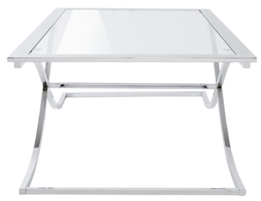 Szlachetny stolik do salonu, metal+ szkło