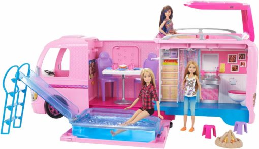 Świetny samochód kamper dla lalek Barbie na wakacje