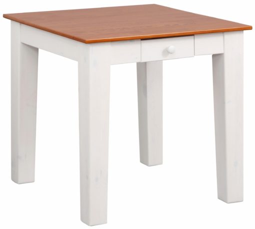 Kwadratowy stół do jadalni z szufladą 80x80 cm