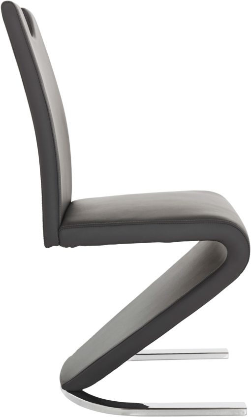Stylowe krzesła ze skóry ekologicznej - szare