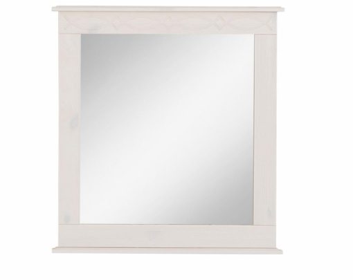 Sosnowy zestaw mebli do przedpokoju panel + lustro, biały