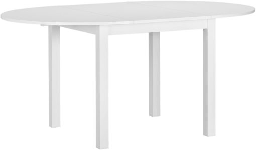 Okrągły, biały stół w klasycznym stylu