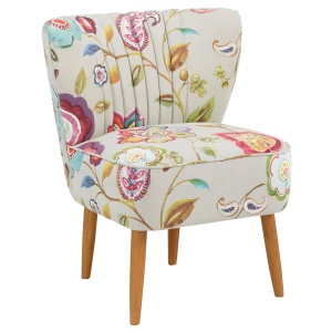 Atrakcyjny fotel z motywem kwiatowym