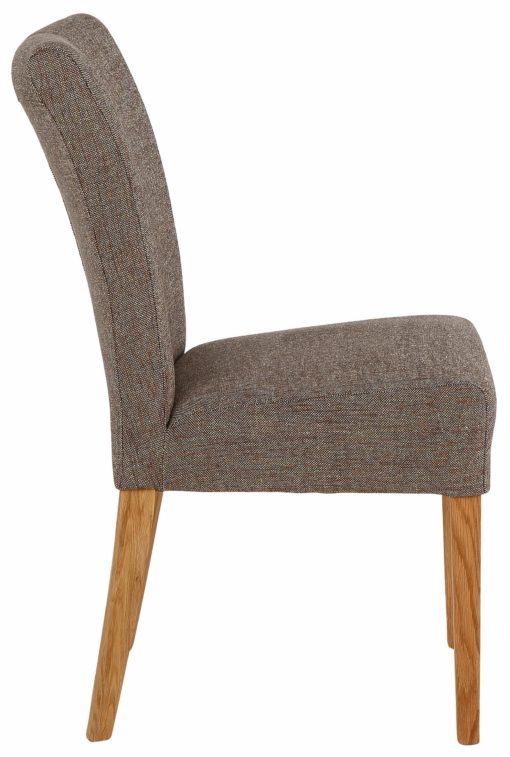 Eleganckie, dębowe krzesła tapicerowane - komplet 6 sztuk