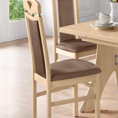 Drewniane stylowe krzesła brązowe - 2 sztuki