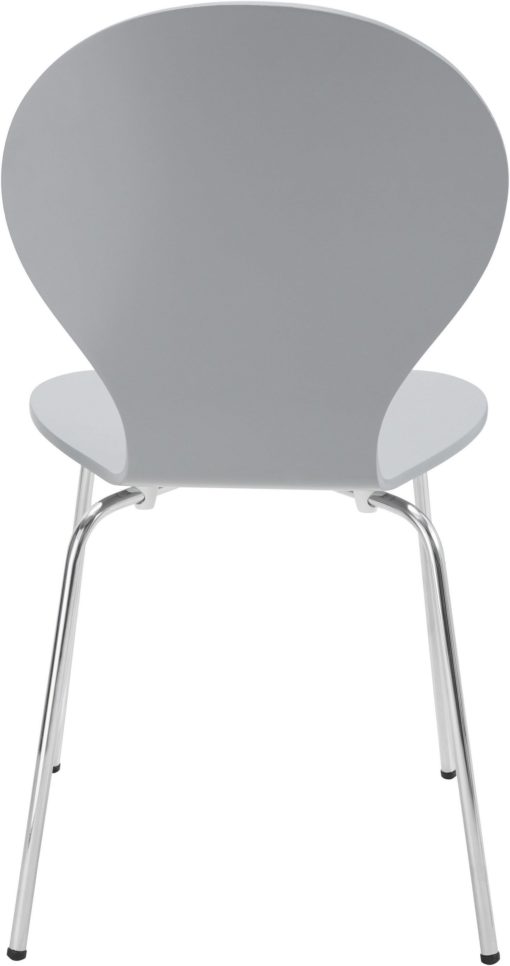 Zestaw 2 krzeseł w minimalistycznym stylu, szare