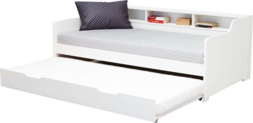 Łóżko białe z półką 90x200 cm