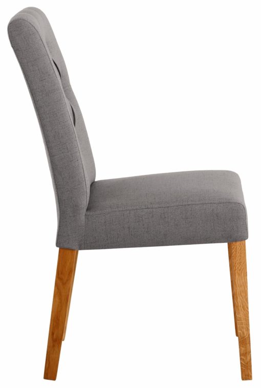 Eleganckie, tapicerowane krzesła z pikowaniem - 2 sztuki