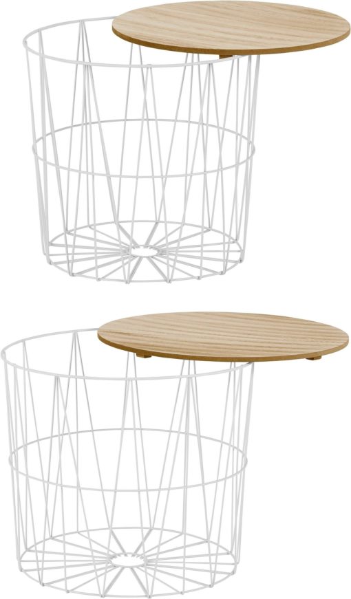2-częściowy zestaw nowoczesnych, ażurowych stolików