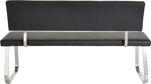 Nowoczesna ławka ze sztucznej skóry, 155 cm