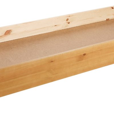 Sosnowa szuflada pod łóżko na kółkach