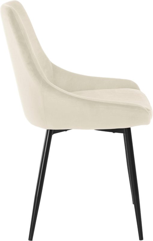 Tapicerowane, beżowe krzesła o wyrafinowanym designie - 2 sztuki