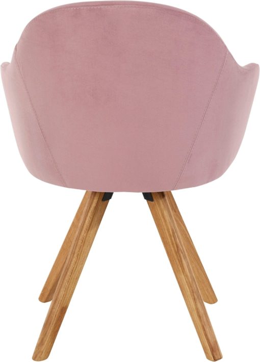 Wygodne krzesła w kształcie foteli, dębowe nogi - 2 sztuki