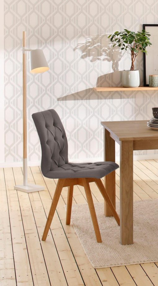 Zestaw nowoczesnych krzeseł z pięknym tapicerowaniem - 4 sztuki