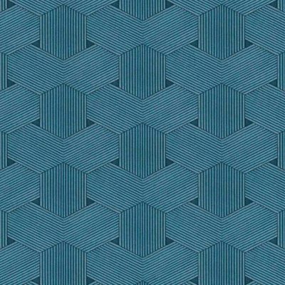 Geometryczna tapeta z włókniny w odcieniach niebieskiego