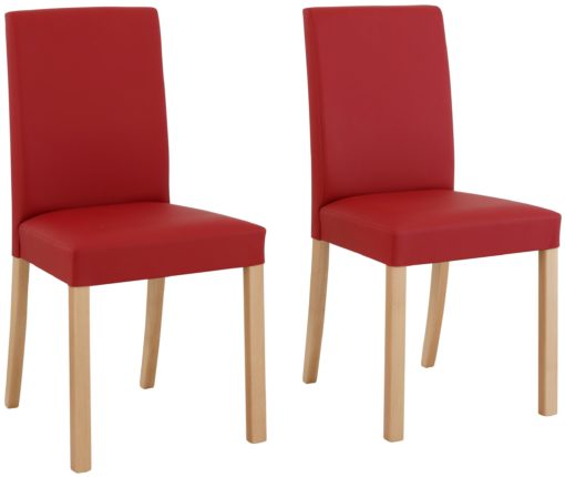 Gustowne krzesła w odcieniach czerwieni - 2 sztuki