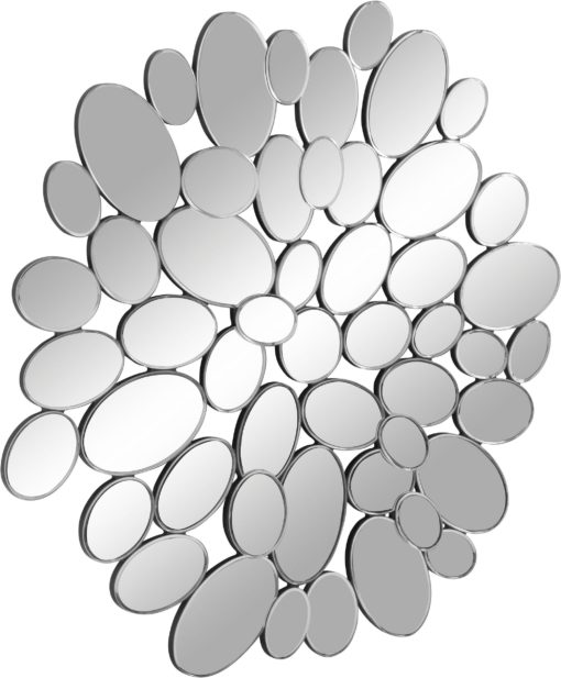 Srebrne lustro złożone z wielu małych elementów