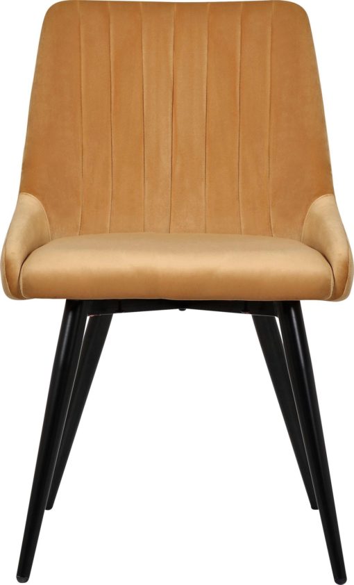 Tapicerowane krzesła w odcieniach złota - 2 sztuki
