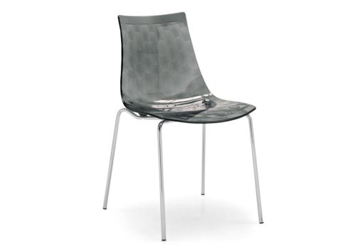 Nowoczesne szare krzesła na metalowych nogach - 2 sztuki