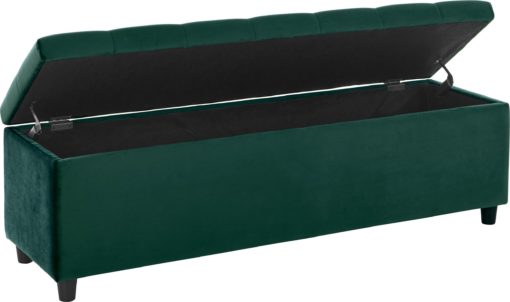 Tapicerowana ławka ze schowkiem 100cm, zielona