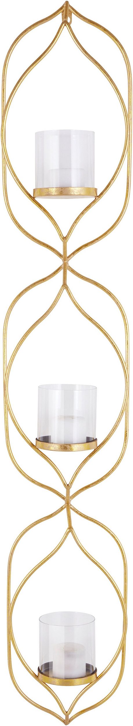 Szlachetny, złoty świecznik ścienny w orientalnym stylu