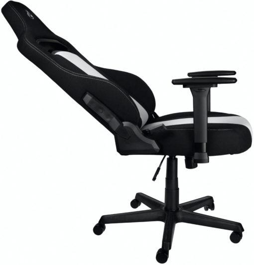 Fotel gamingowy Nitro Concepts czarno-biały z poduszką