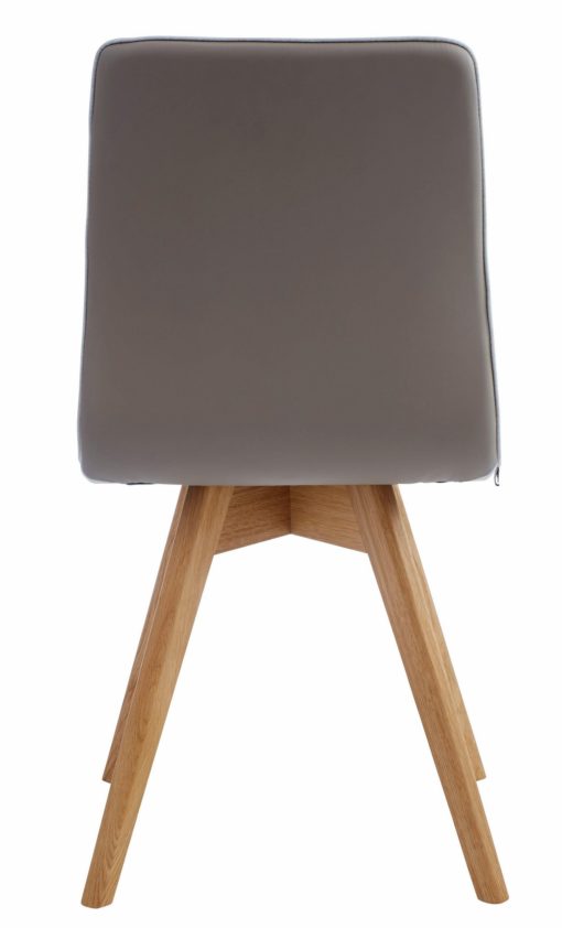 Eleganckie krzesła na dębowej ramie, odcienie beżu - 4 sztuki