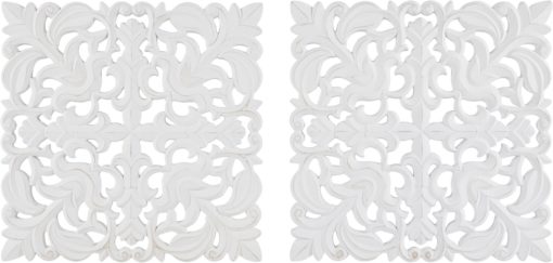 Podwójna dekoracja ścienna Ornament, biała