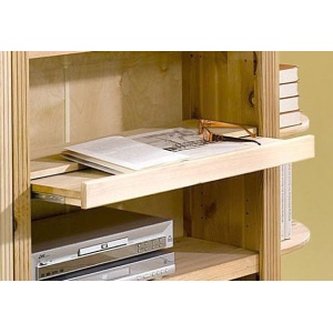 Sosnowa wysuwana półka do regału, biała