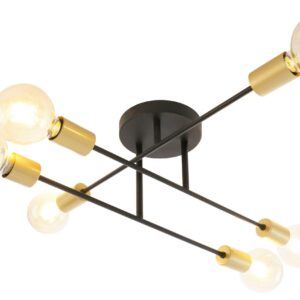 Lampa sufitowa w kolorze złotym, styl glamour