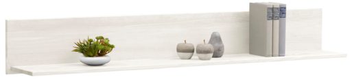 Półka ścienna Agave, wykonana z litej sosny, biała, 140 cm