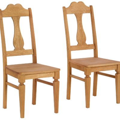 Sosnowe krzesła "Hendrik" w pięknym, romantycznym stylu - 2 sztuki