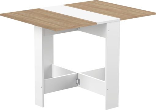 Stół składany biało-dębowy, styl skandynawski 103x76 cm