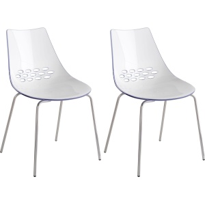 Transparentne krzesła w modernistycznym stylu - 2 sztuki