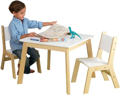 Zestaw mebli dla dzieci KidKraft z drewna, stół i 2 krzesła