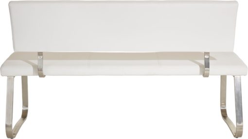 Wyjątkowa ławka pokojowa wykonana ze skóry, biała