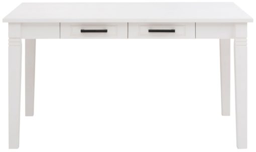 Piękny sosnowy stół z szufladami 140cm, biały
