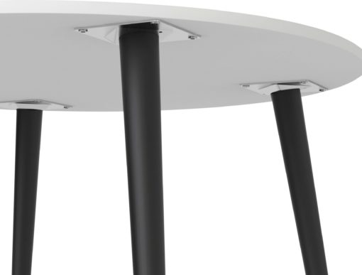 Okrągły stół biało-czarny 100 cm, duński design