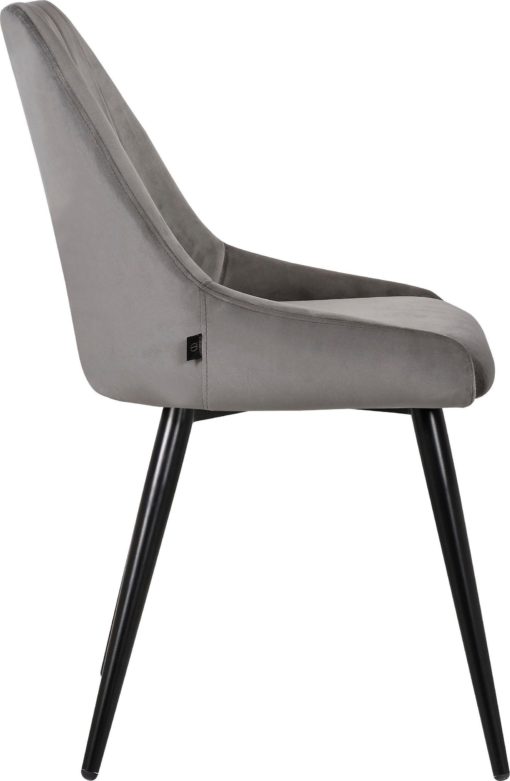 Tapicerowane krzesła w odcieniach szarości - 2 sztuki