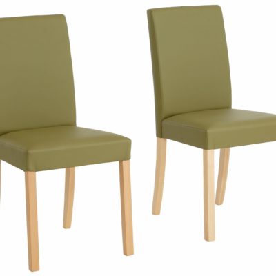 Gustowne krzesła w odcieniach zieleni - 2 sztuki