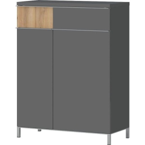 Antracytowa komoda na buty, w połysku