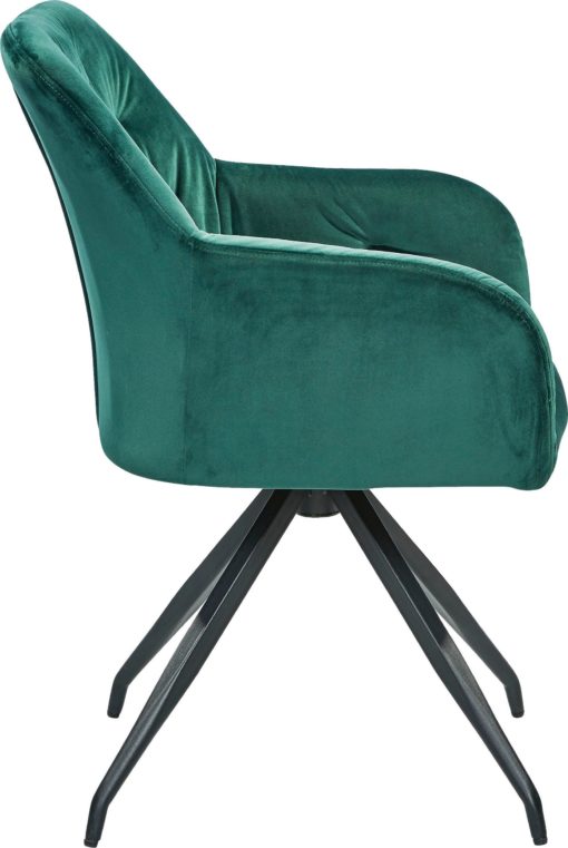 Wygodne krzesła, fotele z pikowaniem na plecach, zielone