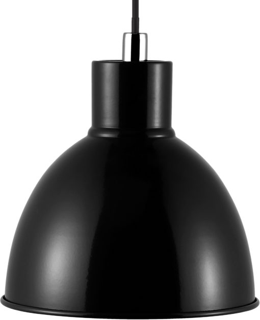 Metalowa lampa wiszaca, czarna
